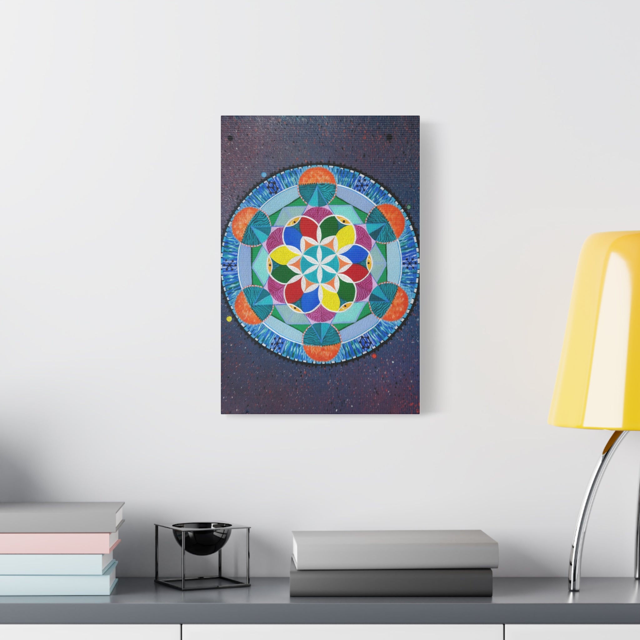 Four Threes = A Year Zodiac Sacred Geometry Canvas Print