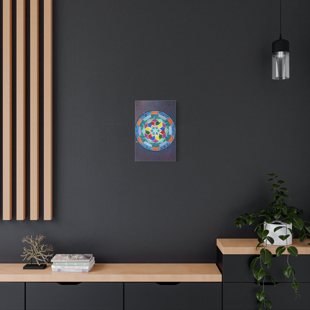 Four Threes = A Year Zodiac Sacred Geometry Canvas Print