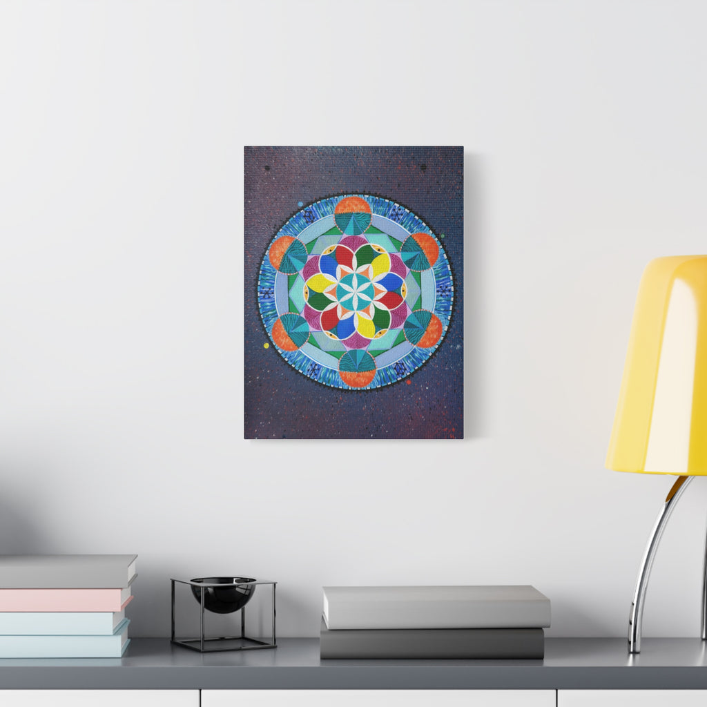 Four Threes = A Year Zodiac Sacred Geometry Canvas Print