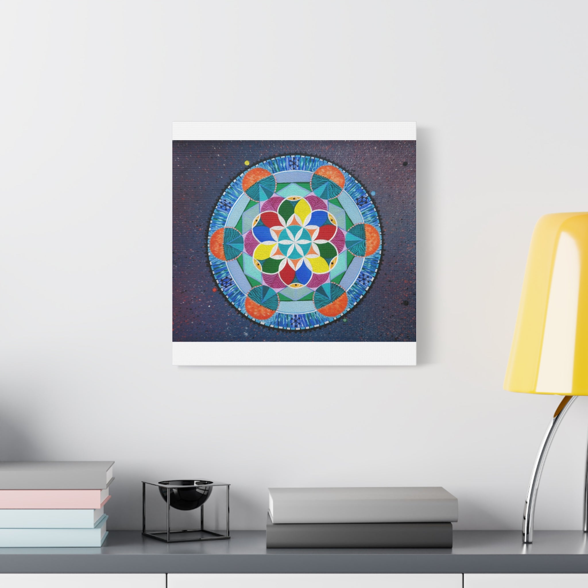 Four Threes = A Year Zodiac Sacred Geometry Canvas Print